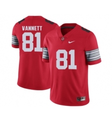 Ohio State Buckeyes 81 Nick Vannett Red 2018 Spring Game College Football Limited Jersey