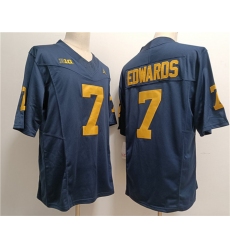 Men's Michigan Wolverines #7 Donovan Edwards 2023 F.U.S.E.Navy Stitched Jersey