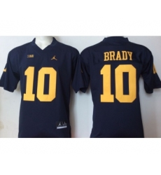 Michigan Wolverines 10 Tom Brady Navy College Football Jersey