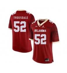 Oklahoma Sooners 52 Beau Trousdale Red 47 Game Winning Streak College Football Jersey