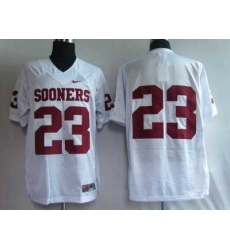Sooners #28 Adrian Peterson Red Embroidered NCAA Jersey