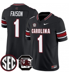 Men's South Carolina Fighting Gamecocks #1 Rahsul Falson Black 2026 F.U.S.E. Stitched Nike Jersey