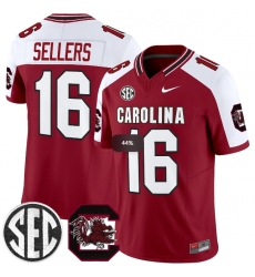 Men's South Carolina Fighting Gamecocks #16 LaNorris Sellers Garnet White 2026 F.U.S.E. Stitched Nike Jersey