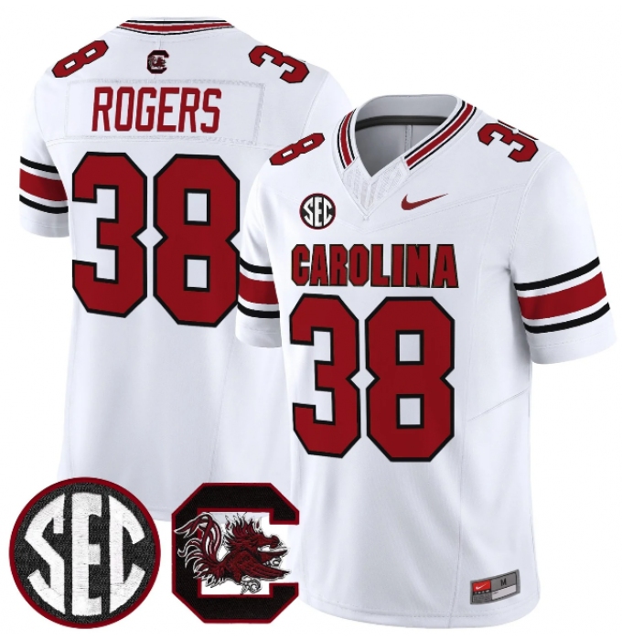 Men's South Carolina Fighting Gamecocks #38 George Rogers White 2026 F.U.S.E. Stitched Nike Jersey