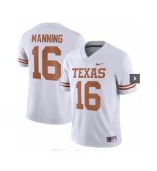 Men's Nike Texas Longhorns #16 Arch Manning White Stitched Jersey