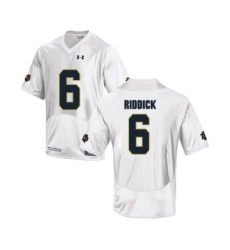 Notre Dame Fighting Irish 6 Theo Riddick White College Football Jersey