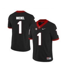 Georgia Bulldogs 1 Sony Michel Black College Football Jersey