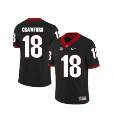 Georgia Bulldogs 18 Ricardo Crawford Black College Football Jersey