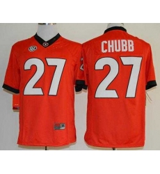 Georgia Bulldogs #27 Nick Chubb Red Limited Stitched NCAA Jersey