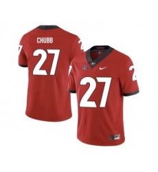 Georgia Bulldogs 27 Nick Chubb Red Nike College Football Jersey