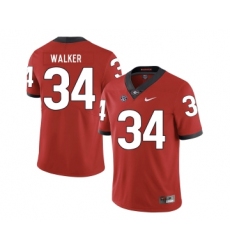 Georgia Bulldogs 34 Herchel Walker Red Nike College Football Jersey