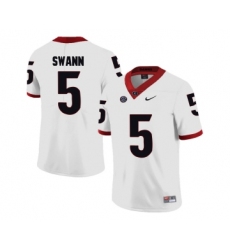 Georgia Bulldogs 5 Damian Swann White College Football Jersey