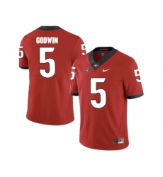 Georgia Bulldogs 5 Terry Godwin Red College Football Jersey