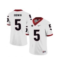 Georgia Bulldogs 5 Terry Godwin White Nike College Football Jersey