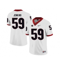 Georgia Bulldogs 59 Jordan Jenkins White Nike College Football Jersey