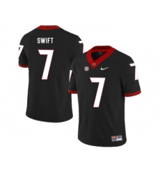 Georgia Bulldogs 7 D'Andre Swift Black Nike College Football Jersey