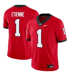 Men's Georgia Bulldogs #1 Trevor Etienne Nike Red Football Game Jersey