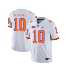 Clemson Tigers 10 Ben Boulware White Nike College Football Jersey