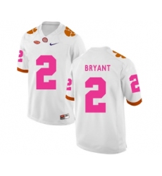 Clemson Tigers 2 Kelly Bryant White 2018 Breast Cancer Awareness College Football Jersey