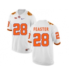 Clemson Tigers 28 Tavien Feaster White College Football Jersey