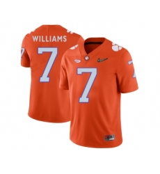 Clemson Tigers 7 Mike Williams Orange With Diamond Logo College Football Jersey