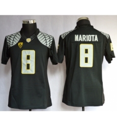 Oregon Duck 8 Mariota Black Limited Women Jerseys