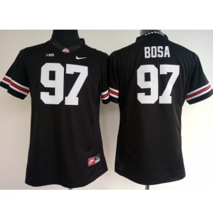 Ohio State Buckeyes 97 Joey Bosa Black Women College Football Jersey