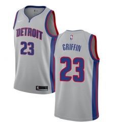Men's Nike Detroit Pistons #23 Blake Griffin Swingman Silver NBA Jersey Statement Edition