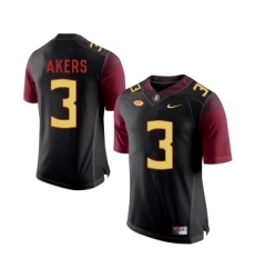 Florida State Seminoles 3 Cam Akers Black College Football Jersey