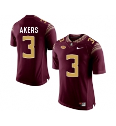 Florida State Seminoles 3 Cam Akers Red College Football Jersey