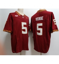 Men's Florida State Seminoles #5 Jared Verse Red 2023 F U S E Stitched Limited NCAA Jersey