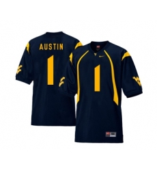 West Virginia Mountaineers 1 Tavon Austin Navy College Football Jersey