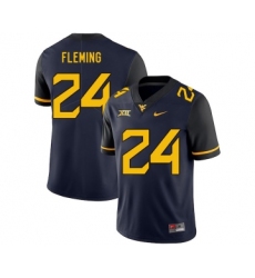 West Virginia Mountaineers 24 Maurice Fleming Navy College Football Jersey