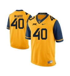 West Virginia Mountaineers 40 Pat McAfee Gold College Football Jersey