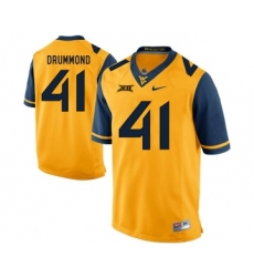 West Virginia Mountaineers 41 Elijah Drummond Gold College Football Jersey