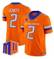 Men's Boise State Broncos #2 Ashton Jeanty Orange 2024 F.U.S.E. Vapor Limited Stitched Football Jersey