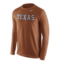 Texas Longhorns Nike Wordmark Long Sleeves T-Shirt Burnt Orange