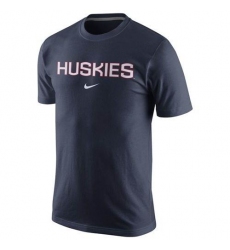 Nike UConn Huskies College Wordmark T-Shirt Navy Blue