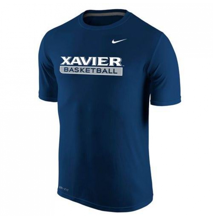 Xavier Musketeers Nike Basketball Legend Practice Performance T-Shirt Blue
