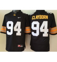 Iowa Hawkeyes 94 Adrian Clayborn Black College Football Jersey