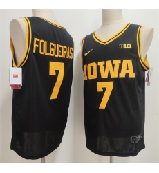 Men's Iowa Hawkeyes #7 Alvaro Folgueiras Black Stitched Jersey