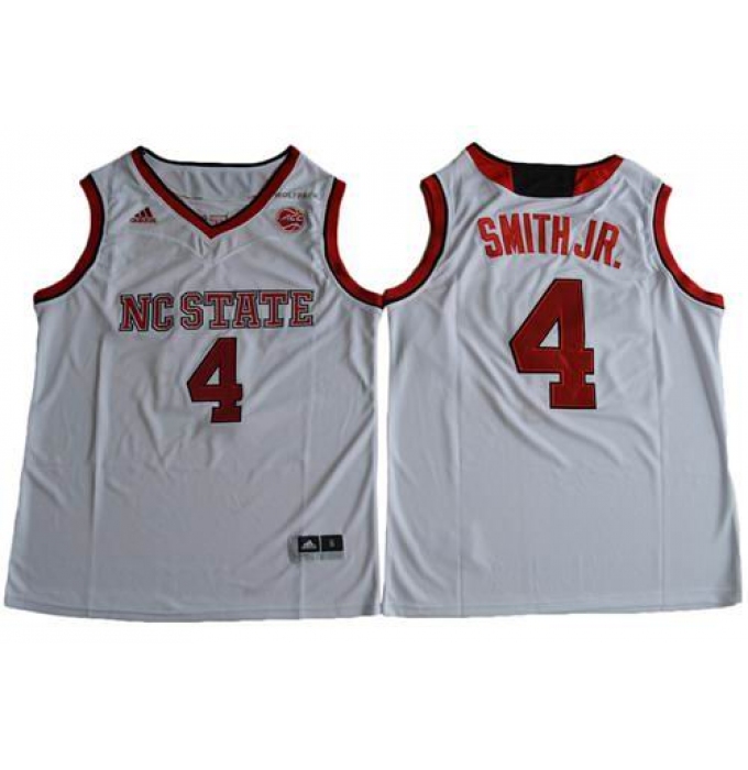 NC State Wolfpack #4 Dennis Smith Jr. White Basketball Stitched NCAA Jersey