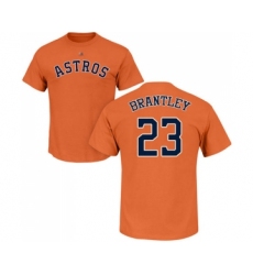 Baseball Houston Astros #23 Michael Brantley Orange Name & Number T-Shirt