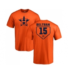 MLB Nike Houston Astros #15 Carlos Beltran Orange RBI T-Shirt