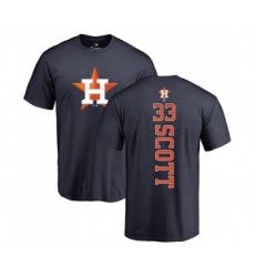 MLB Nike Houston Astros #33 Mike Scott Navy Blue Backer T-Shirt