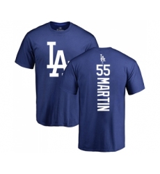Baseball Los Angeles Dodgers #55 Russell Martin Royal Blue Backer T-Shirt
