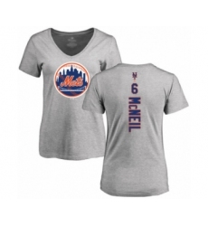 Baseball Women's New York Mets #6 Jeff McNeil Ash Backer T-Shirt