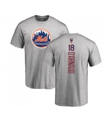 MLB Nike New York Mets #18 Travis d'Arnaud Ash Backer T-Shirt