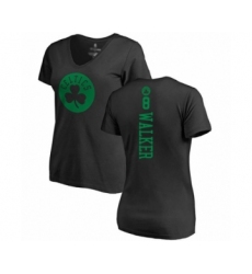 Basketball Women's Boston Celtics #8 Kemba Walker Black One Color Backer Slim-Fit V-Neck T-Shirt