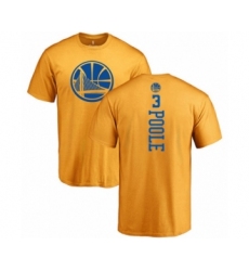 Basketball Golden State Warriors #3 Jordan Poole Gold One Color Backer T-Shirt